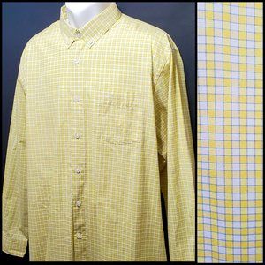 Dockers Yellow Checkered Pocket Long Sleeve Shirt